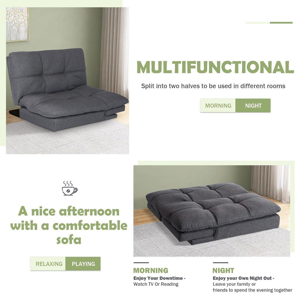 Gray Futon Bed Sofa T985665