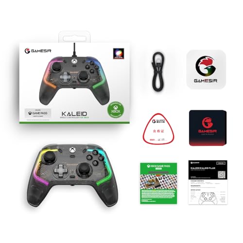 Wired Controller for Xbox Series X|S, Xbox One, Windows, Steam, Transparent Gaming Gamepad with Hall Effect Joysticks Z10940