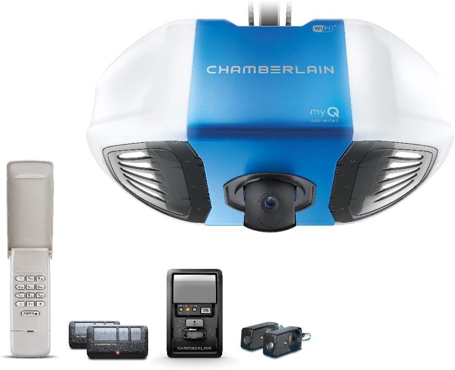 Smart Garage Door Opener with Built in HD Camera, Two Way Audio, Belt Drive, Wireless Keypad Q5839
