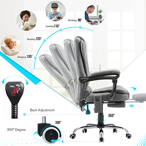 Grey PU Leather Massage Office Chair K675146