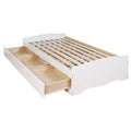 White Twin Platform Storage Bed V941586