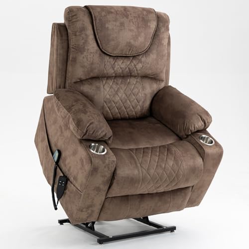 Brown Heavy Duty Electric Recliner Chair with Massage and Heat U4080