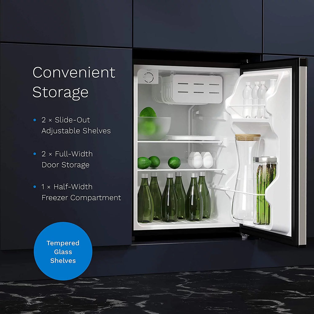 2.4 Cubic Feet Mini Refrigerator with Small Freezer and Removable Glass Shelves G7727