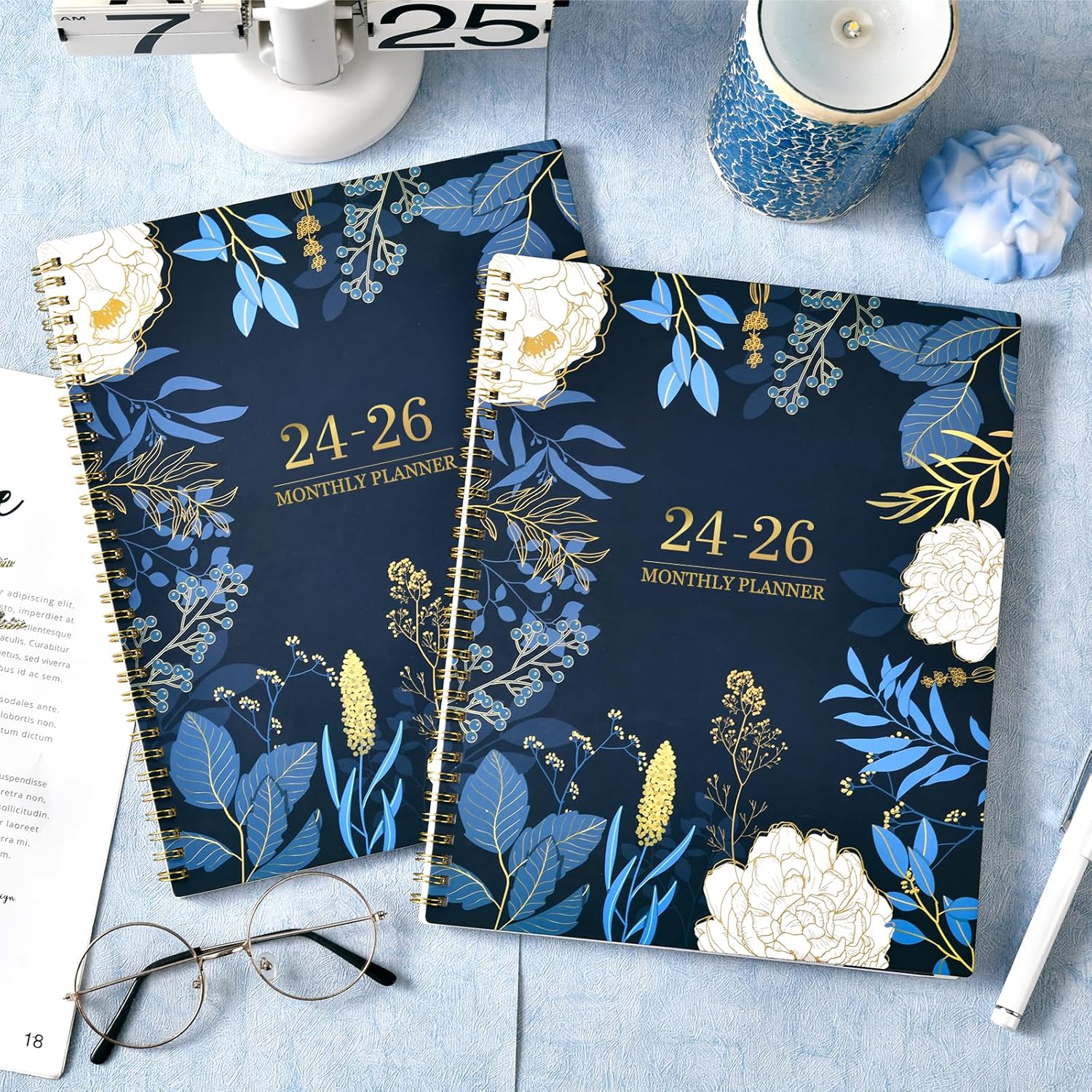 24 Month Monthly Planner, 11" x 9", Twin-Wire Binding X591761