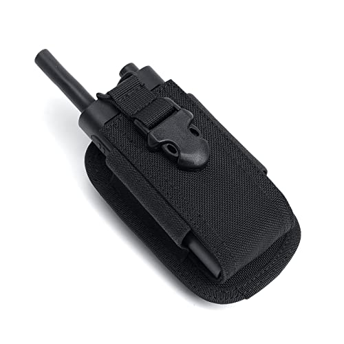 Tactical Radio Holder Elastic Nylon Case with MOLLE Strap Duty Belt Clip W89623