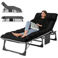 Adjustable 4-Position Folding Camping Cot with Pillow D19316