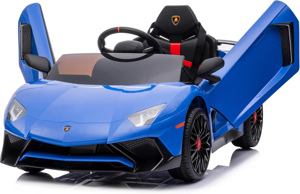 12V Licensed Lamborghini Aventador Battery Powered Sports Car Toy - Black Y842337