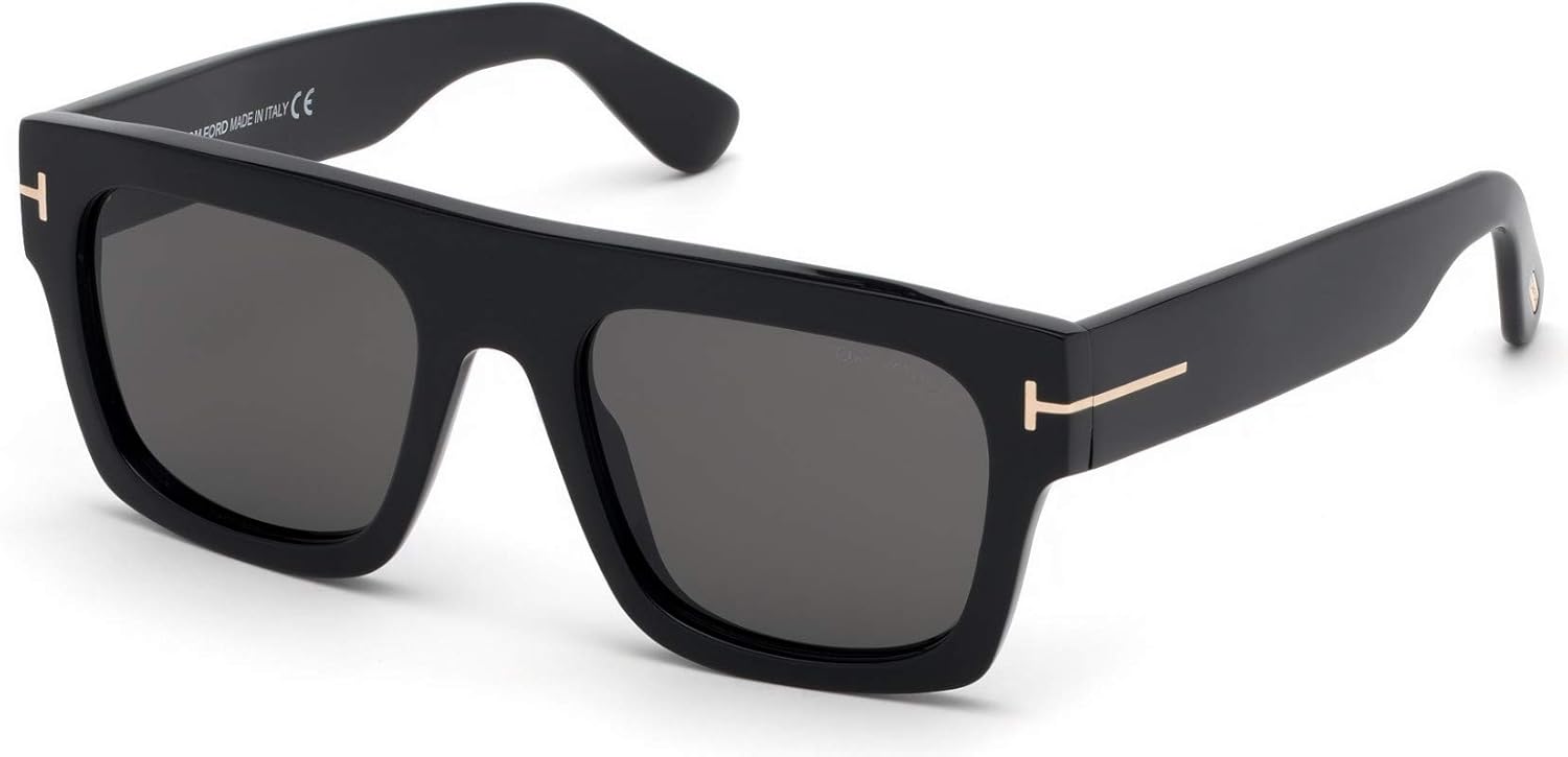 Shiny Black Smoke Geometric Sunglasses G565