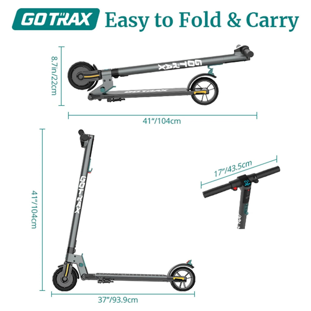 Gray Foldable Electric Scooter with 6 Tires N23782