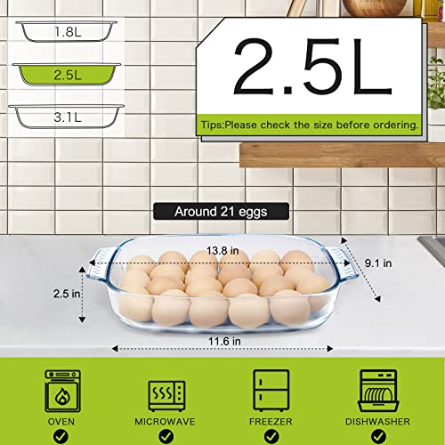 Clear Glass Oblong Baking Dish, 2.5 Quart K5100