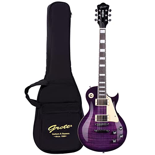 Purple Solid Body Electric Guitar with Gigbag R70255