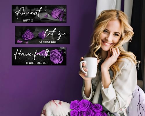 Purple Wood Wall Decor L6900