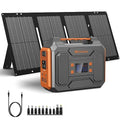 300W Portable Solar Generator with 60W Solar Panel Orange Q407047