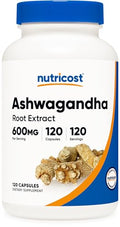 Ashwagandha Herbal Supplement 600mg, 120 Capsules K599