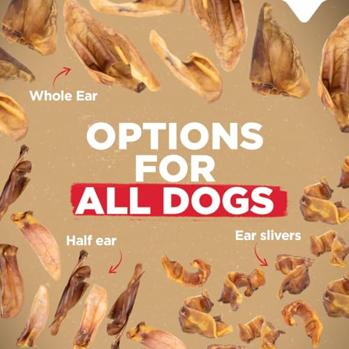 Natural Pig Ear Slivers for Dogs, 1.5 Pounds Bag, Air Dried G6985