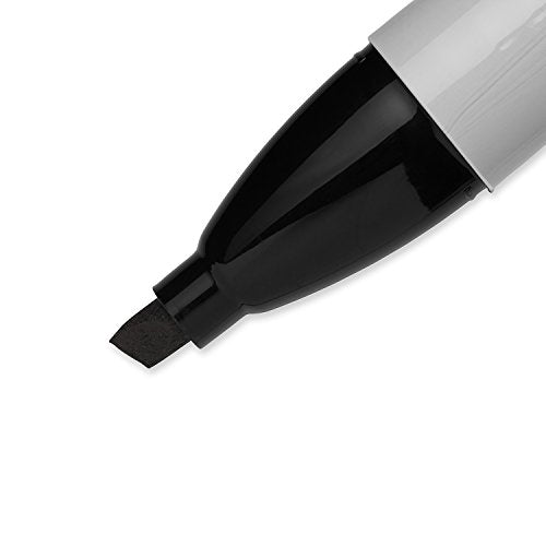 Black Chisel Tip Permanent Markers 2 Count Z4112