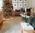 Beige White Brown Hand Woven Wool Small Area Rug 2' x 3' L94235
