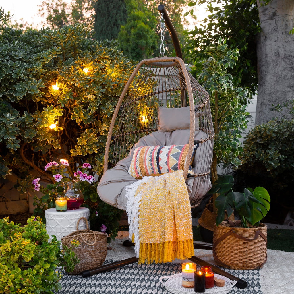 UV Resistant Hanging Swing Chair with Stand A804210