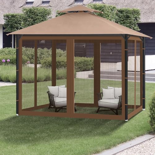 10' x 10' 4-Panel Sidewall Mosquito Netting with Zippers (Black) R8846