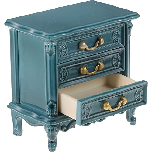 Wood Dresser Miniature Cabinet Dollhouse Furniture Chest of Drawer Model Mini Storage P291855