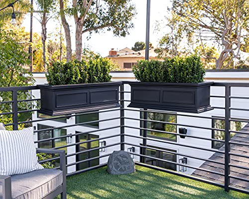 Plastic Rectangular Railing Planter E69155