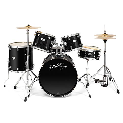 5-Piece Full Size Red Drum Set with Chrome Hardware Q2608