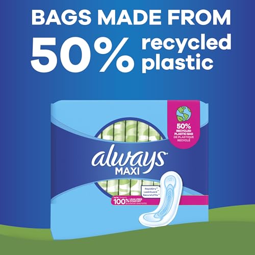 Size 2 Long Super Absorbency Unscented Maxi Pads with Wings, 42 Count P8411