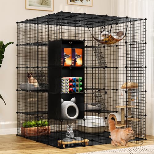 Large Cat Cage with Roof Hammock Platforms M204