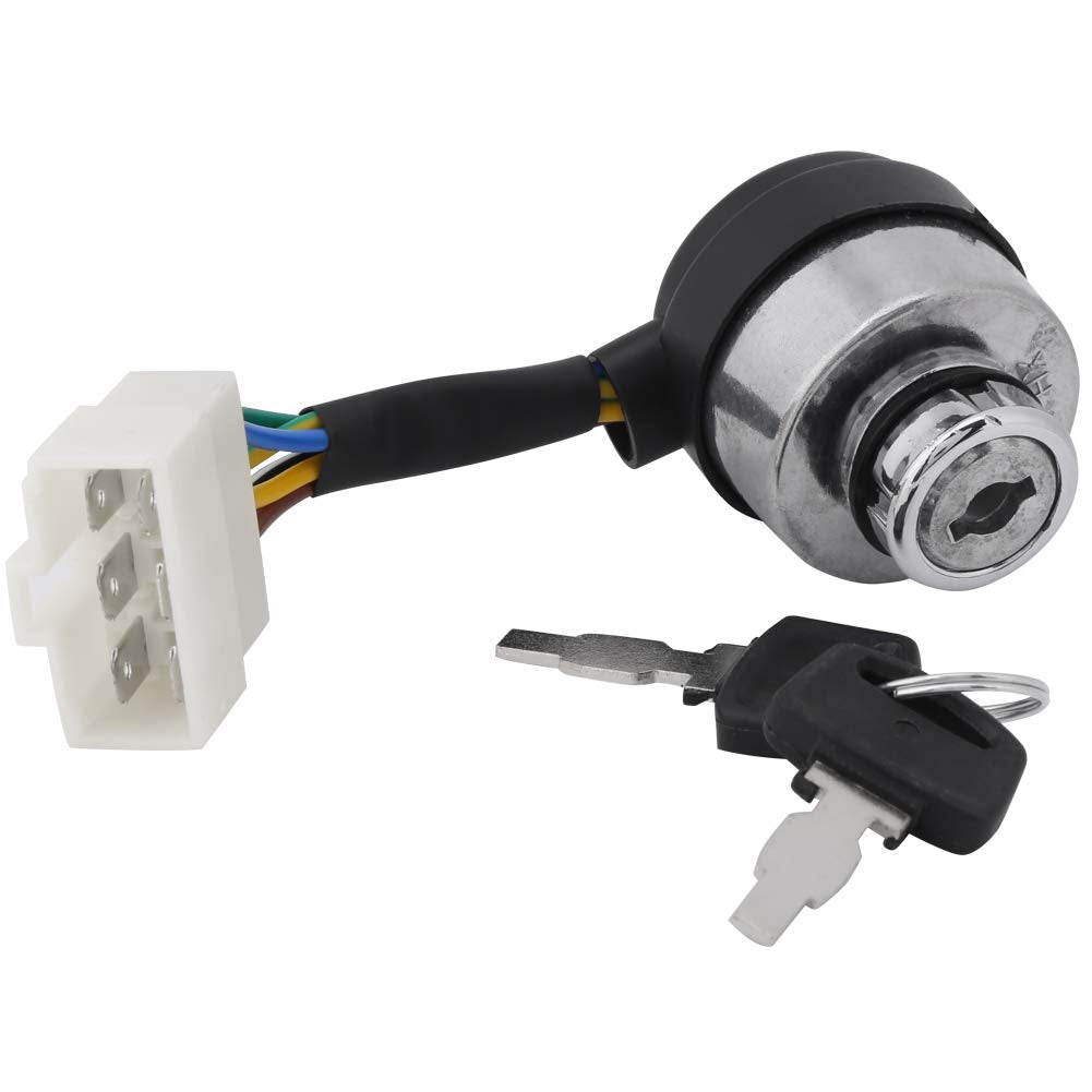 6 Wire Ignition Start Key Switch for 2.5-6.5KW 188F Gas Generator with 2 Key B158