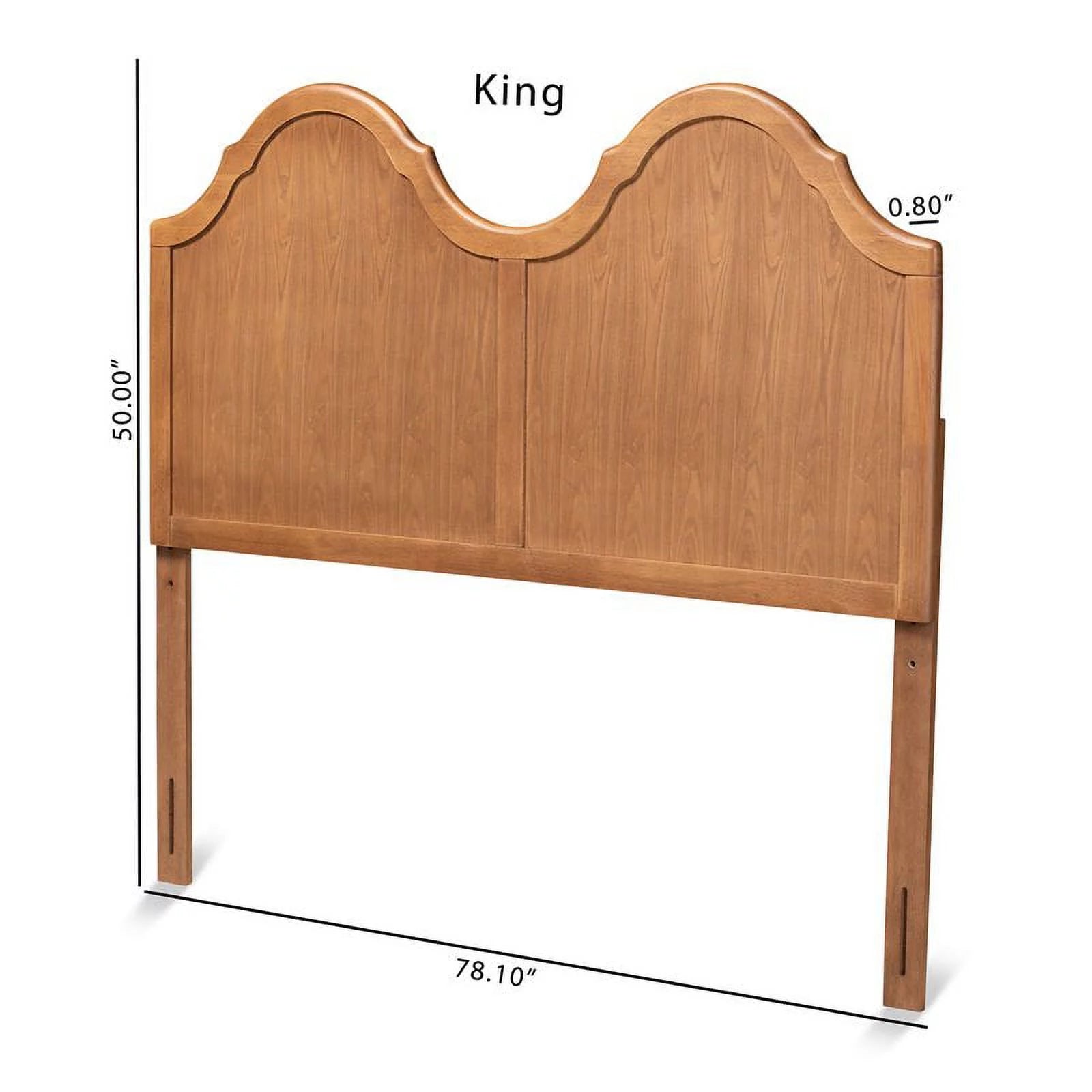 Wood Queen Size Arched Headboard in Ash Walnut O282