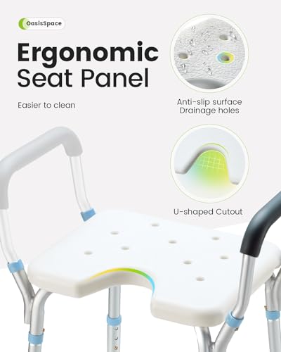 Heavy Duty Shower Chair with Back and Arms 300lb Q35701