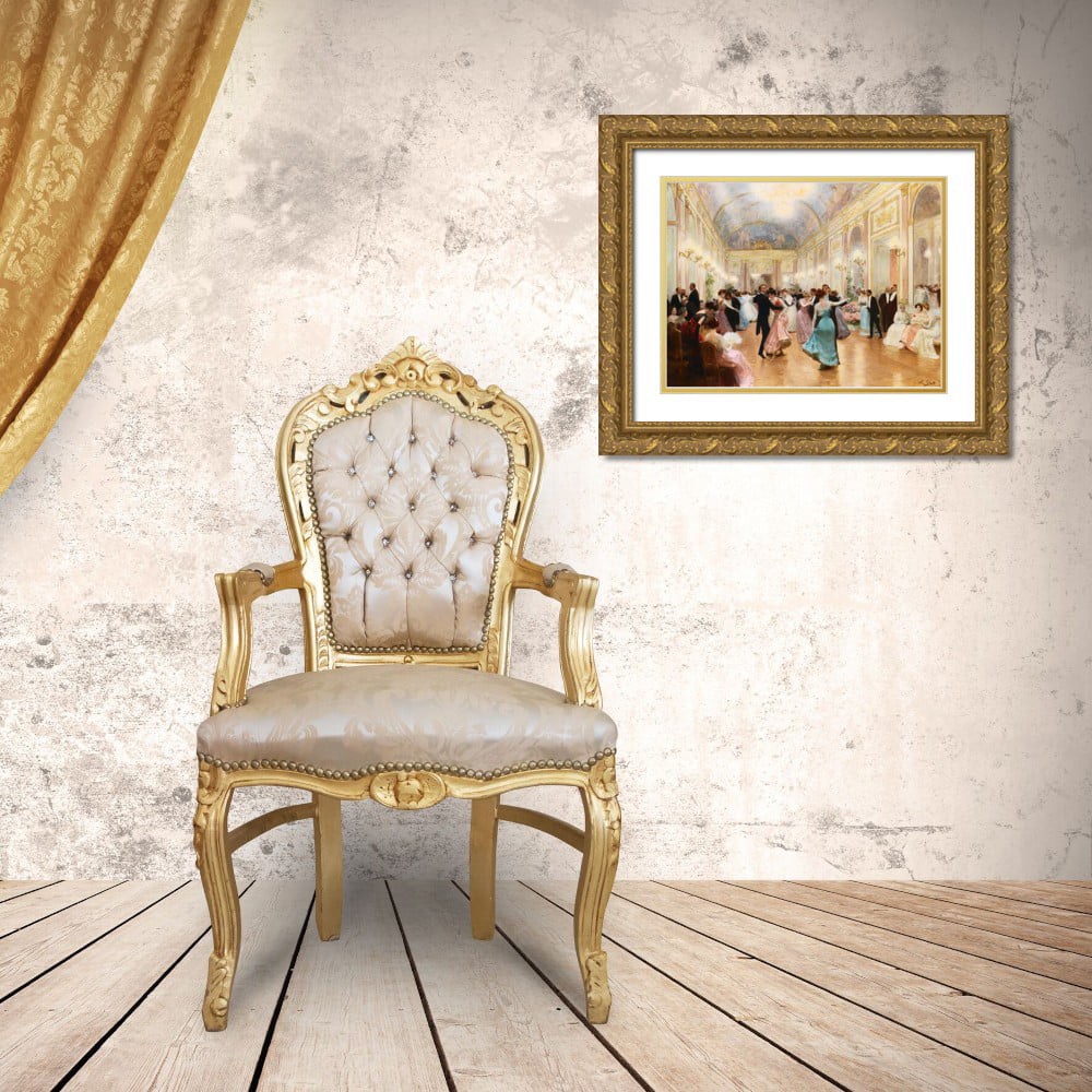 Gold Ornate Wood Framed Art Print Z8365