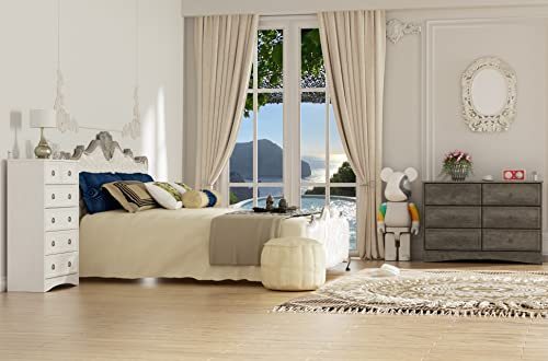 Gray 6 Drawer Dresser with Strip Lights K158409