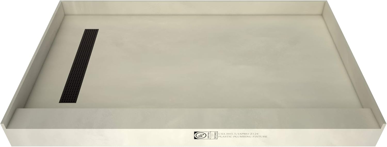 60" x 30" Shower Pan Kit with Left Drain S835