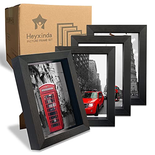 Set of 4 Wooden Shadow Box Frames with Plexiglass C495503
