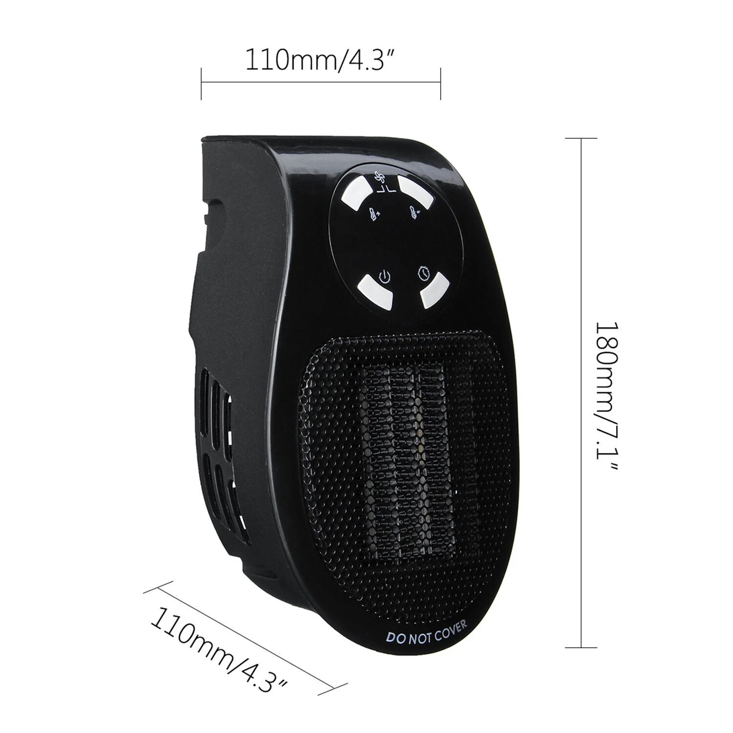 500W portable wall mounted heater with adjustable thermostat timer P685440