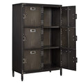 Metal Storage Locker 47" Steel 6 Door Lockable Adjustable Feet Cabinets E913