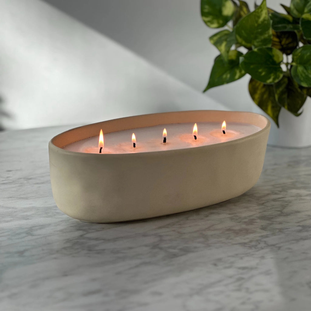 40.5oz Red Lava & Citrus Scented 5-Wick Oversized Candle N4082