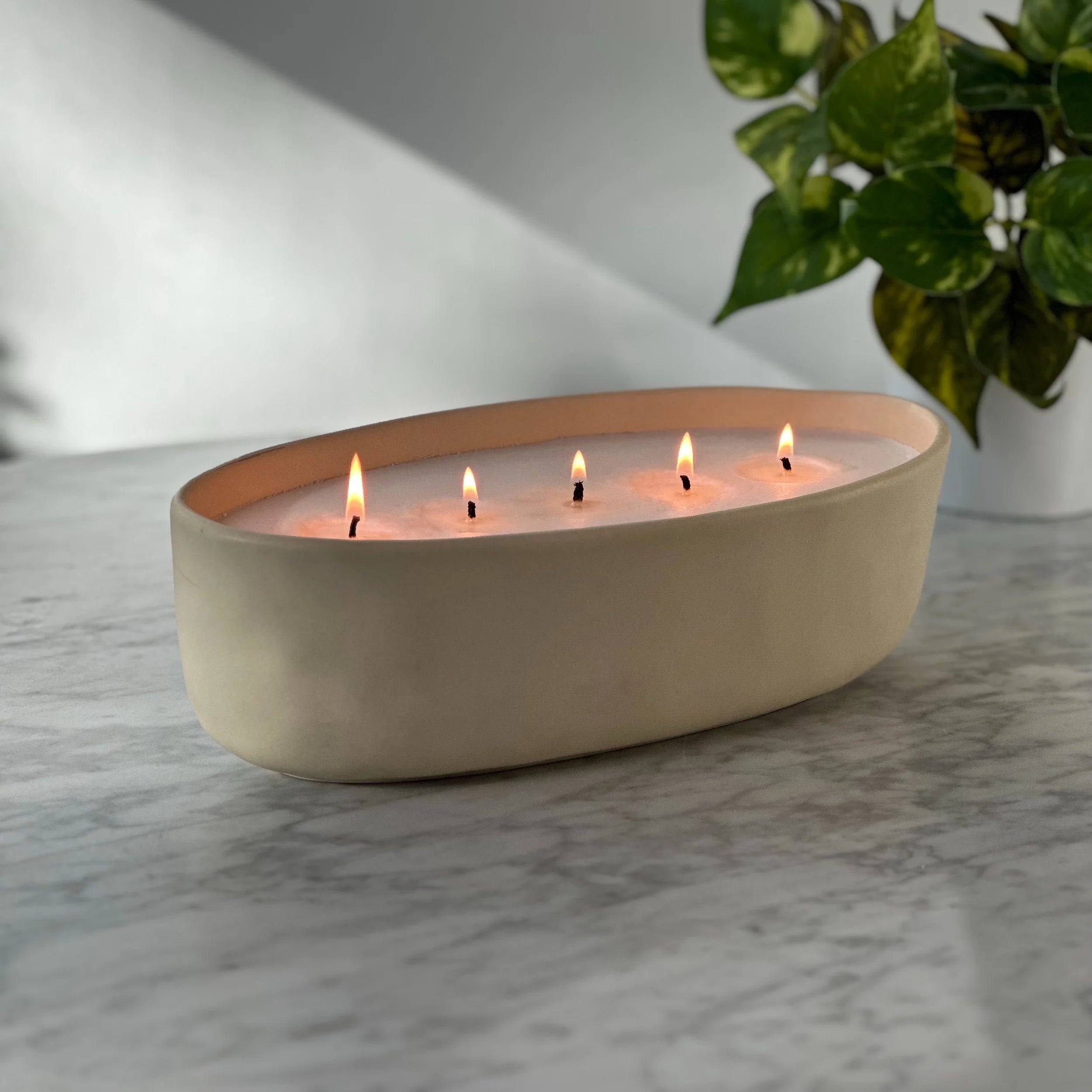40.5oz Red Lava & Citrus Scented 5-Wick Oversized Candle N4082