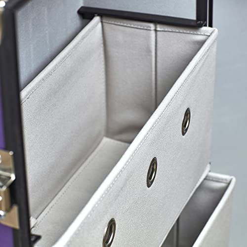 Purple 35"x21"x16" Wardrobe Trunk with Mounted Wheels I231