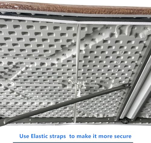 Clear Vinyl Oblong Fitted Tablecloth (8Ft - 30 * 96 inch Rectangle) L926735