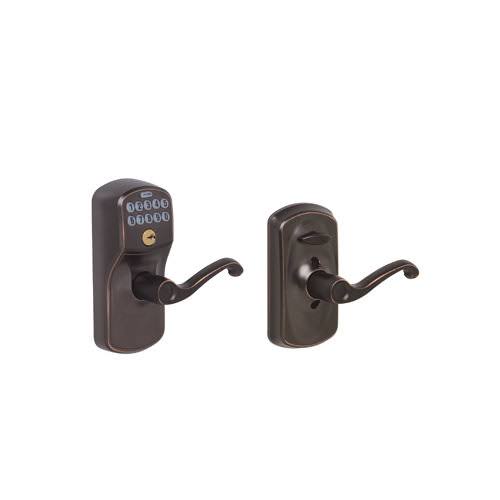 Satin Chrome Keypad Entry Leverset C9006