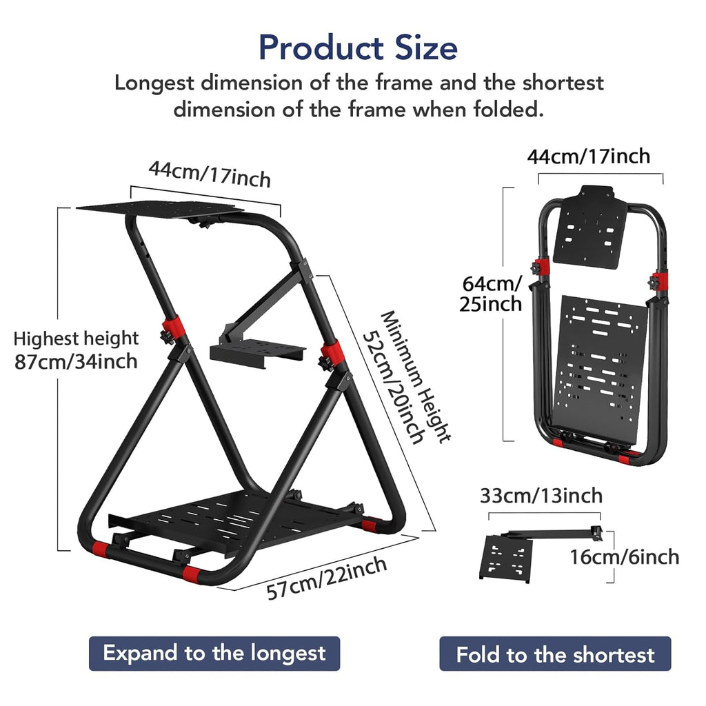 Foldable Adjustable Racing Wheel Stand E8289