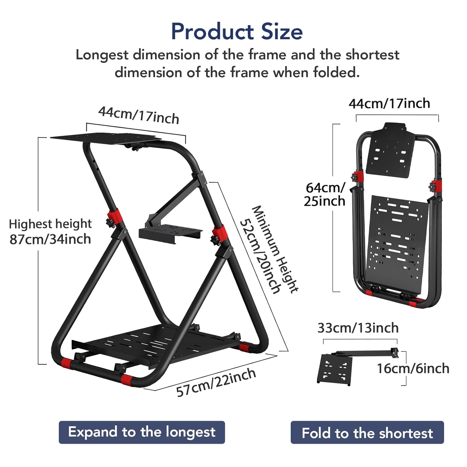 Foldable Adjustable Racing Wheel Stand E8289