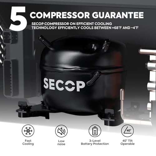 58Qt Dual Zone Portable Refrigerator Freezer with SECOP Compressor J619
