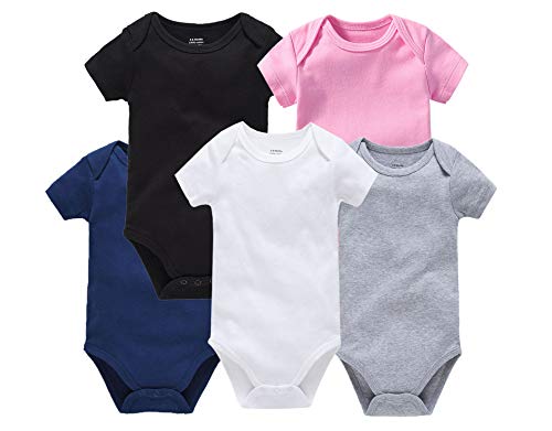 5-Pack Short Sleeve Baby Bodysuit G93400
