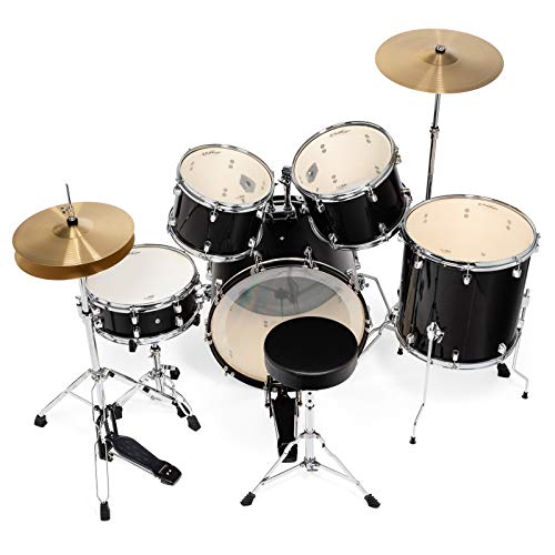 5-Piece Full Size Red Drum Set with Chrome Hardware Q2608