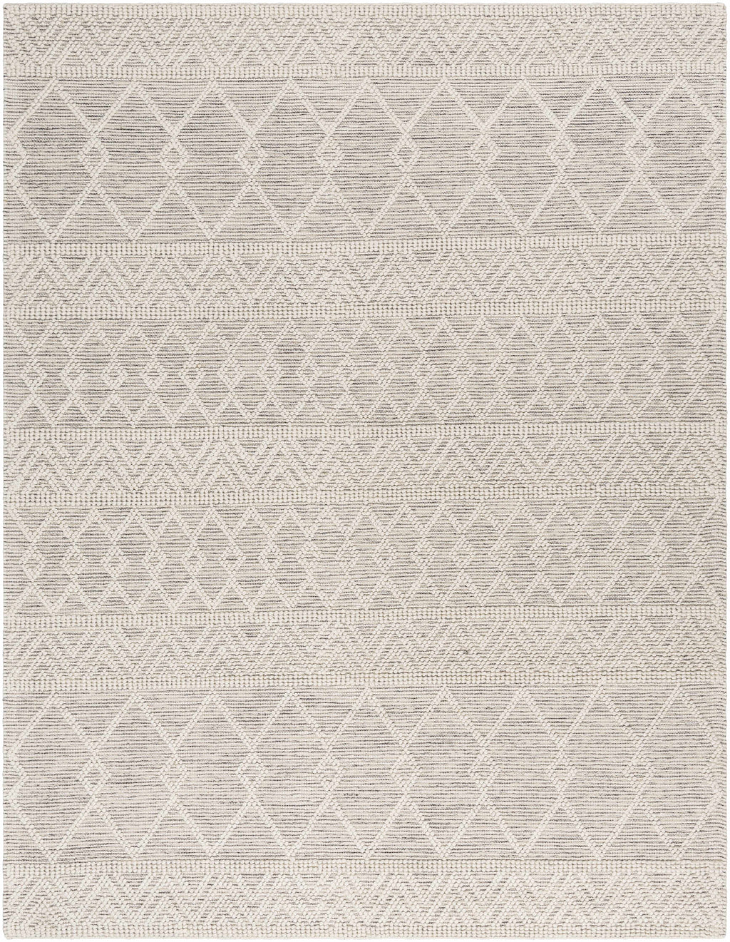 Beige White Brown Hand Woven Wool Small Area Rug 2' x 3' L94235