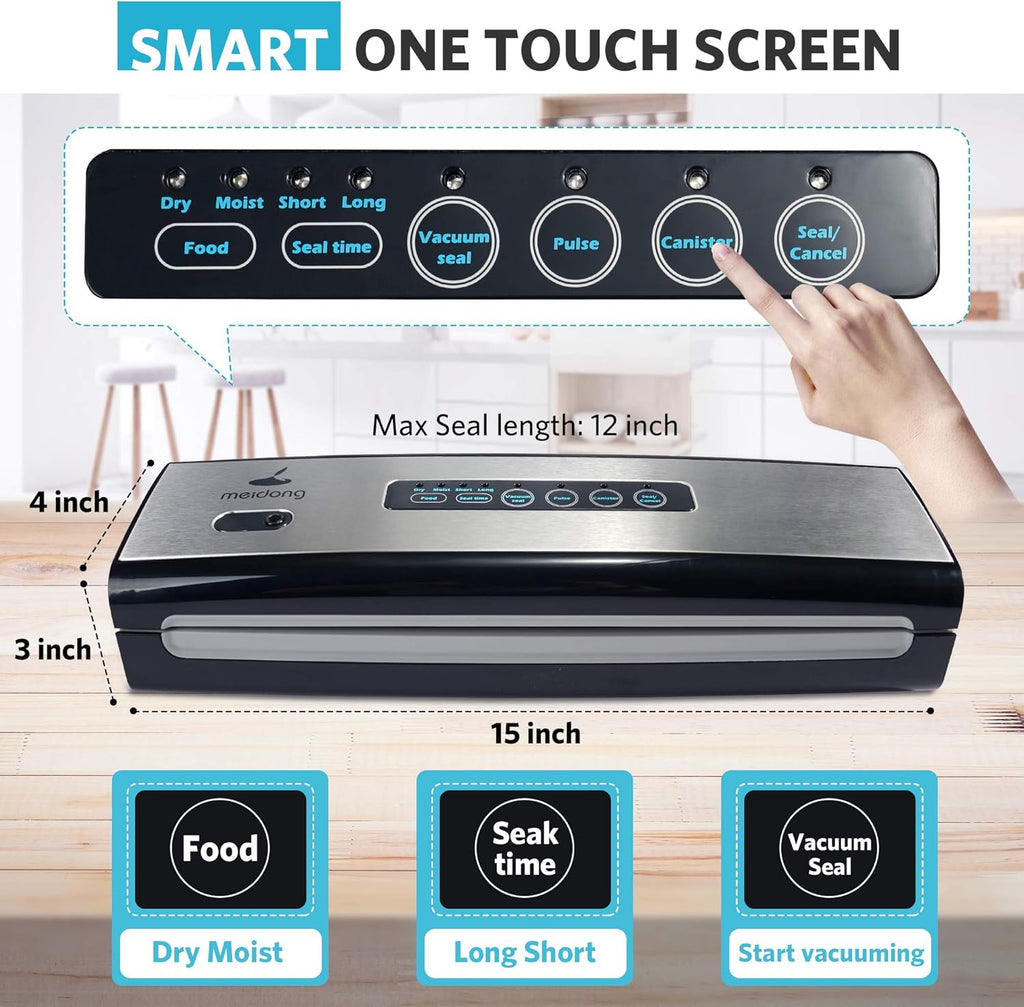 Compact Vacuum Sealer Machine with Starter Kit F4176