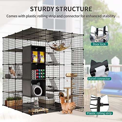 Large Cat Cage with Roof Hammock Platforms M204